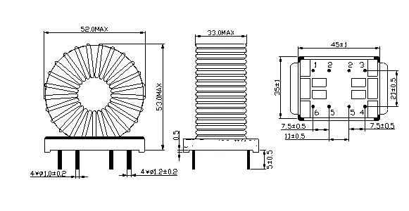 Indutor de estrangulamento de modo comum para ar condicionado
