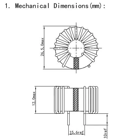 21AWG Indutor de estrangulamento de modo comum padrão para máquina de soldadura