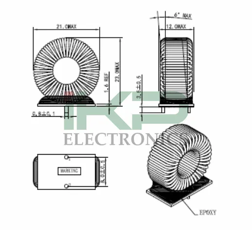 Indutor de modo comum de alta corrente para equipamentos IT