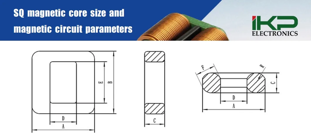 Indutores de filtros de modo comum de enrolamento de arame plano de alta corrente verticais/horizontais (série SQ/UC3325)