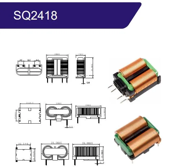 Indutor eletrónico de estrangulamento em modo comum para filtro EMI