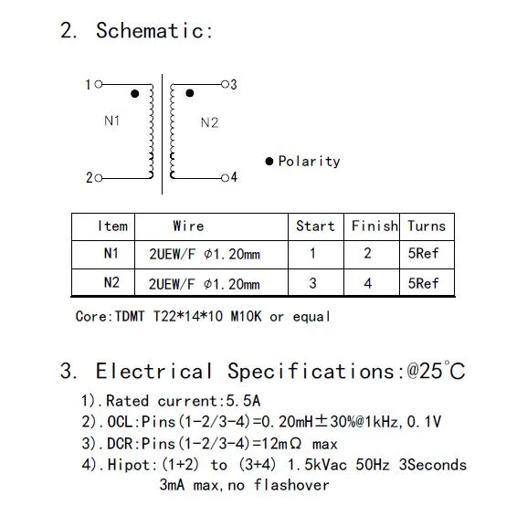 Indutor de estrangulamento de modo comum toroidal com base em PCB certificado CE/UL/RoHS