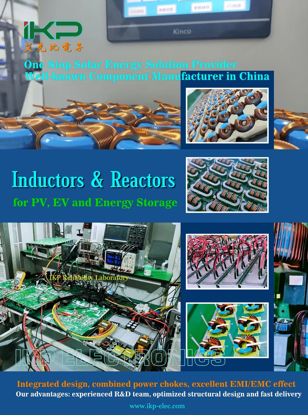 Bobina Cartão de Ikp Single China Ferrite Core Indutor modo diferencial Choke em