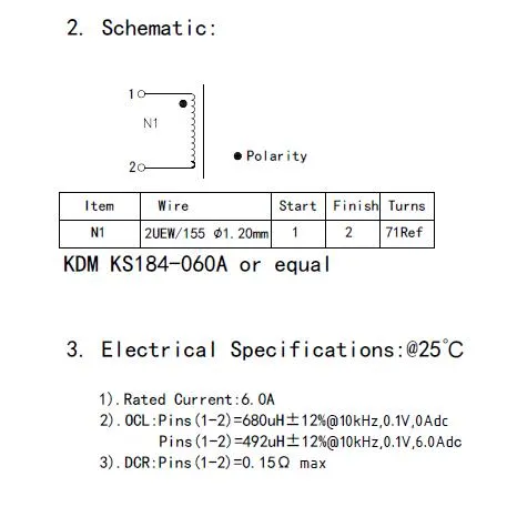 680uh Indutor de estrangulamento de modo diferencial personalizado com certificação Ce/UL/RoHS