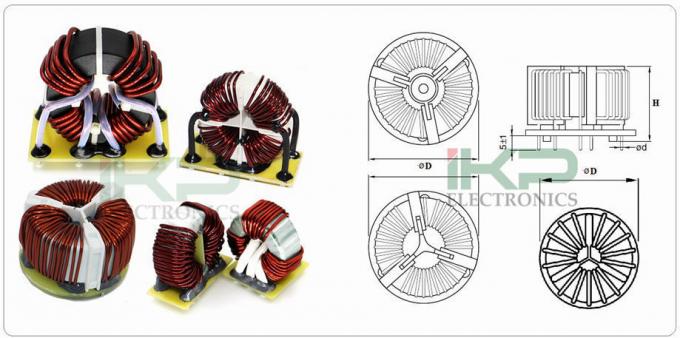 Choke de modo comum de núcleo toroidal de Mn-zn personalizado para linhas elétricas principais