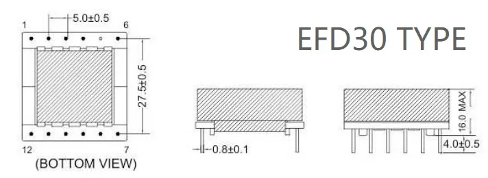Fabrica Ikp Transformador de Alta Frequência Tipo Efd SMPS personalizado