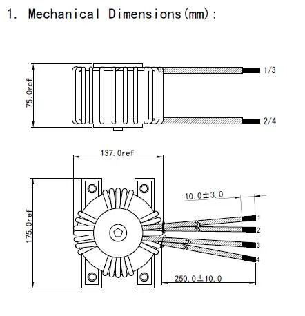 Transformador Toroidal de Alta Frequência com Núcleo Amorfo, Certificado UL/Ce/RoHS