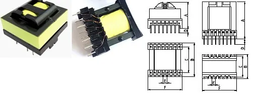 Transformador de Alta Frequência da Série Etd Horizontal